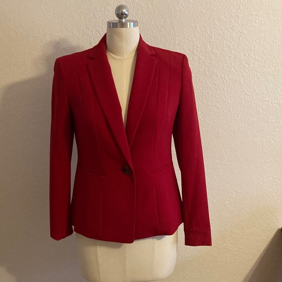 Kasper Jackets & Blazers - Kasper Red Blazer